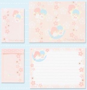 Little Twin Stars Sakura Letter Set