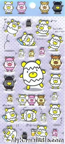 Sanrio Character Stickers - Egg Bears