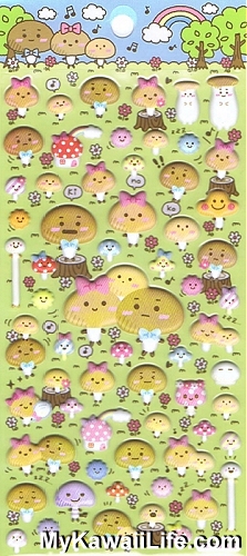 Sanrio Character Stickers - Mushroom Forest
