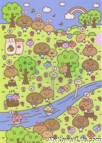 Sanrio Character Folder - Mushroom Forest